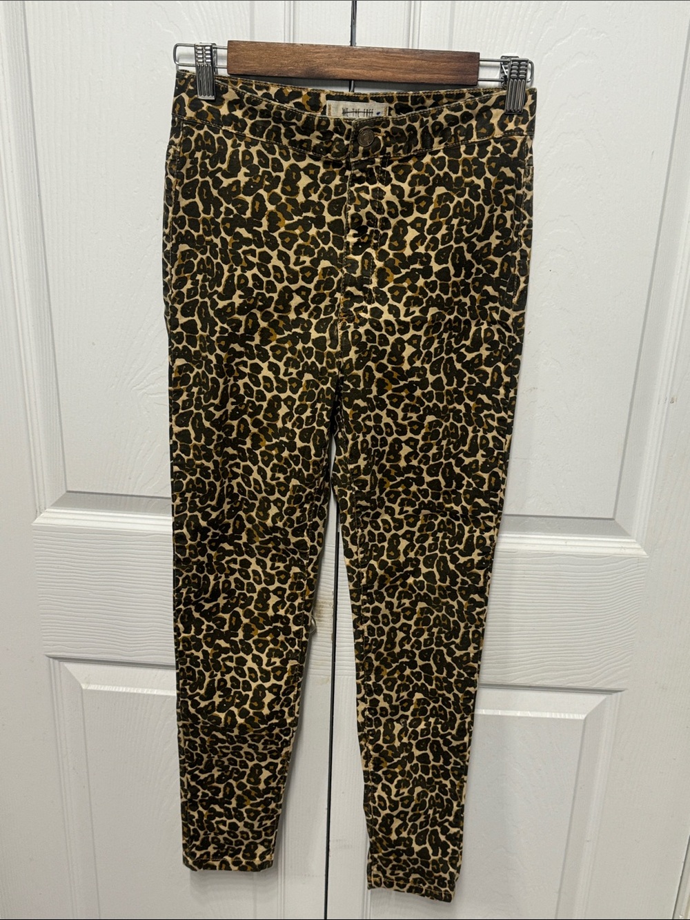 We the Free,Free People Leopard Print High-Waist Skinny Pants - Brown/Black Sz 4